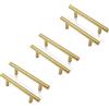 ANSIEDIO 6 pezzi T Bar Tubo in Acciaio Inox Maniglia per Mobili Maniglie a Barra Maniglie a Corrimano Viti Incluse (96 mm Distanza dei fori)