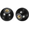 QUARKZMAN 5pz Manopole Sfera Filettate, Manopola Sfera Termoindurente Filettatura Femmina M10 40mm Dia Maniglie Sfera Funzionamento Rotondo, Inserto Rame per Maniglia Leva Macchina, Nero