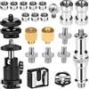 Noosverl 22 Adattatori a Vite da 1/4 a 3/8, Testa a Sfera da 1/4 a 1/4, Metallo Filettato a Vite Adattatore per Fotocamera DSLR, Treppiede, Rig a Spalla, Cavalletto