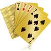 Hifireelf Carte da gioco in plastica dorata, impermeabili, in stile casinò, con design a diamante HD, plastica, durata, per regali e giochi di famiglia, elementi essenziali per feste per adulti (oro vintage)