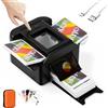 Mapille Mescolatore Carte da Gioco,Mischia Carte Automatico per 1-2 Mazzi,Card shuffler,modalità Auto e Manuale,Mixer Automatico,per Carte di Diverse Dimensioni (Nero)