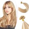 SEGO Pro Extension Capelli Veri Cheratina 50cm 25 Ciocche #12/613 Marrone Oro/Biondo Chiarissimo 1g U-Tip Pre Bonded Keratina 100% Remy Hair Umano Naturale Invisibili