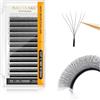 NAGARAKU Doppia Punta 6D Extension Ciglia W Delle Naturali Ciglia Ciuffetti W Forma Tessuto a Mano Risparmio di Tempo Premade Fan Eyelash Russian Volume Ventole Professional Nero(0.07mm C 8-12mm)