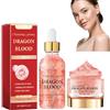 Grgowe Siero Antirughe Al Sangue Di Drago+Crema Viso Al Sangue Di Drago,Crema Al Retinolo Placenta Sangue Di Drago,Ganoderma Dragons Blood Anti Wrinkle Siero e Crema,Riduci Le Linee Sottili