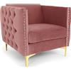 Menzzo Poltrona Joshua Velluto Rosa