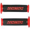ACCOSSATO Coppia di Manopole Racing In Gomma Termoplastica, Nere Con Scritta Accossato Colorata per Kawasaki ZZR 1400 dal 2006 al 2007, CC 1400