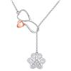HUKKUN Vet Tech - Collana veterinaria in argento sterling, con stetoscopio e zampe, regalo per donne, Argento sterling