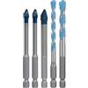 Bosch EXPERT HEX-9 Hard Ceramic & Multi Construction Drill Bit 5pc set 6/8mm