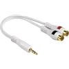 Hama Cable Adapter 3.5 mm Jack Plug - 2 RCA Sockets cavo audio 3.5mm x Bianco