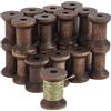 BENECREAT Bobine Vuote in Legno Antico da 30 Pezzo, Bobine di Filo Vuote da 30 mm Bobine di Nastro di Legno Bobine per Progetti di Legno Fai-da-Te per Arti di Tessitura di Fili, Marrone Noce di Cocco