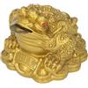 Garosa Graffetta Rana Portafortuna Feng Shui, Moneta della Ricchezza Cinese, Decorazione Lucky Toad per Casa e Ufficio, Simbolo di Fortuna e Prosperità (Oro)
