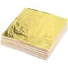 ZEONHEI 600 Pezzi 14 x 14 cm Imitazione Foglia Oro, Metallo battuto Dorato, Foglia d'oro Imitazione Foglia d'oro con Scatola di plastica per Artigianato, progetti artistici Fai da Te, Oro