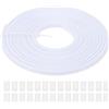 PATIKIL Ossa per Cucire, 10 Iarde 6mm Ampio Poliestere Cuci-Attraverso Stecche per Corsetti Corsetto Stecca con 40Pz Cappucci Terminali per Corsetto Abito Sposa Cappello Fai da Te, Bianco