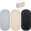 Newellsail 3 Pezzi Fondo Borsa in Pelle PU Base Uncinetto Ovale Tappetino Borse all'Uncinetto Bottom Shaper Pad con Fori 22x10cm