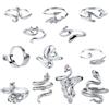 BOXOB 12pz Anello Uncinetto, Ditale Maglieria Anello Guida Filato Anello Tensione Uncinetto Misura Regolabile Design Elegante Porta Dito Strumento per Trapuntatura Artigianato Accessorio