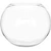 DRW Vaso da tavolo rotondo in vetro trasparente 24 x 24 x 30 cm