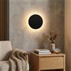 B·LED BARCELONA LED BARCELONA LED Applique da parete LED nero rotondo regolabile, luce CCT calda, neutra e fredda, PVC resistente, design moderno, industriale e minimalista, per camera, bagno, scale, interno ed esterno