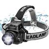 Ezfull Lampade da Testa LED USB Ricaricabile EZfull Lampada Frontale Sensore Luce Frontale Zoomable Impermeabile con 4 Modalità Torcia da Testa per Campeggio, Corsa, Speleologia, Pesca, Ciclismo