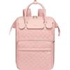 MOSISO 15.6 Pollici Zaino Porta PC Donna e Uomo,Borsa Porta Laptop 15-16 Pollici,Trapuntato a Rombo Approvato il Volo Viaggio con Maniglia Pu,Zaino con Porta USB Universita,Lavoro e Affari, Rosa