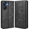 MOJIA Cover per Oukitel C58 PRO/Oukitel C58, PU Custodia Antiurto Resistente ai Graffi, Custodia Flip Portafoglio per Telefono con Supporto e Slot per Schede. Nero