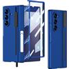 Clatoxi Custodia per Samsung Galaxy Z Fold 7 con Gear-Pushed Pen Supporto & Protezione per lo Schermo e Protezione con Cerniera Magnetica, Cover Rigida in PC con Supporto per Z Fold 7, Senza S Pen (Blu)