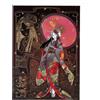 Poster Junji Ito Kimono Tomie × Hello Kitty 515 x 728 mm formato B2 Sanrio Ex...