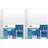 D.RECT | Buste Perforate Trasparenti | Formato A4 | 45 Micron | Confezione da 200 Unità | Busta Forata | Trasparente Perforato | Lucide, Finitura liscia | Tasche in Polipropilene
