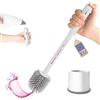 HUUS Scopino per WC con Dispenser di Sapone - Scovolino in Silicone Morbido e Flessibile - Spazzolone da Bagno con Dispenser Ricaricabile - Spazzole per WC con Detersivo