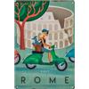 LuckyLinde Targa in metallo vintage storica con souvenir da viaggio, vacanze, avventura, vacanze, 30 x 20 cm (Roma, Italia)