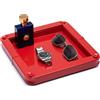 Situér Milano Svuotatasche Design Moderno con Piega Brevettata 25x25cm in Metallo Verniciato Rosso Made in Italy - Vassoio Portaoggetti Versatile, Elegante e Raffinato
