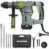 WORKPRO Martello Perforatore da 1500W, SDS Plus Mandrino, 4 Funzioni,0-930rpm,Accessori Ricchi, Adatti per la Decorazione della Casa e la Manutenzione delle Attrezzature ecc
