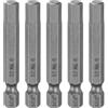 QUARKZMAN 5pz H6,0 Chiavi a Brugola per Punte da Trapano 6mm Punte Metriche Piane 1/4 Attacco Esagonale 50mm (2) Punta Cacciavite Esagonali Magnetico Lungo Industriale per Viti