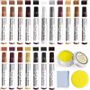 DEWEL Kit Riparazione Legno con 18 Pennarelli e Cera 50g