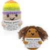 KASESSS 2 Pezzi Divertente Patata Positiva Con Messaggio Motivazionale Sorriso Positive Potato Supporto Emotiva Patata Bambola Regali Divertenti Positive Peluche Idea Regalare Per Famiglia Amici