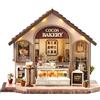 Spilay Kit fai da te, per case delle bambole fai da te, in miniatura, con luce LED, custodia protettiva e carillon, 3D in legno, fermalibri per libri e libri, modello Build-Creativity Kit-DA-005