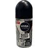 Nivea Men, deodorante invisible Black & White, antitraspirante, 48h, roll-on, 50 ml, confezione da 6