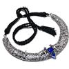 Fatto a mano Collana con pietre preziose in tanzanite fatta a mano regolabile nera Dori gi...