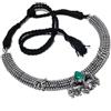 Fatto a mano Collana con pietre preziose in malachite fatta a mano regolabile in nero Dori...