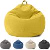 BOYIFEIJIE Sacco Seduto per Bambini e Adulti, Coprimaterasso Sacco Seduto Senza Riempimento, con Cerniera, per Adulti e Bambini, 100 x 120 cm Poltrona Sacco per Camera da Letto, Ufficio, Soggiorno, Terrazza