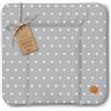 Totsy Baby Tappetino da fasciatoio con rivestimento morbido e superficie resistente | Materasso cambio pannolino impermeabile per lettino cassettiera e viaggio da neonato 85 x 72 cm Grigio con stelle