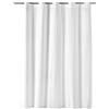Douceur d'Intérieur - Tenda da doccia in microfibra goffrata, con occhielli, 180 x 200 cm, colore: Bianco