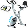 ISE Cyclette da Casa, Cyclette Pieghevole per Casa con Resistenza Magnetica a 8 Livelli Schermo LCD Supporto per Smartphone/Tablet Bluetooth e APP