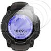 Beukei Pellicola Protettiva per Garmin Instinct 3 50mm, 4 pezzi protezione vetro [copertura totale curva 3D] [Anti-Graffio] [Senza Bolle][Durezza 11H ] vetrini