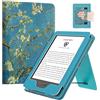 MoKo Custodia per Nuovo Kindle da 6(11a Generazione, 2024/2022)/(10a/8a Generazione, 2019/2016),Cover a Conchiglia in PU Iltraleggera con Funzione Auto Wake/Sleep per Kindle 2024, Albicocchi in Fiore
