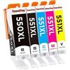 HenceBuy 550 551 XL Cartucce Compatibili con Canon PGI-550 CLI-551 per Pixma IP7250 MX925 MX725 MX920 IX6850 MG5450 MG5550 MG7150 MG5650 MG7550 MG6650 MG6350 MG6450 IP7200 IP8750 (5-Pack)