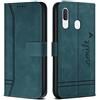 Bravoday Cover per Galaxy A20E, Flip Custodia in Pelle PU Portafoglio Custodia per Galaxy A20E, con Slot per Schede, Verde
