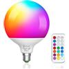 TobeBright 10W E27 RGBW Lampadina LED con Telecomando, RGB + Bianco Caldo 3000K, Dimmerabile, 2 Modalità, Temporizzazione, Equivalente a 100W, Lampadina RGB E27 per Casa, Party, Bar, Discoteca