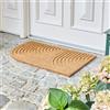 Astra Zerbino moderno per porta d'ingresso - Tappetino in cocco 45x75cm arrotondato naturale - Tappetino antisdrucciolo robusto - Zerbino interno