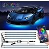 LIGHEID Striscia di luci LED sottoscocca per auto esterna, luci al neon universali RGB con modalità musica, kit di luci sottoscocca impermeabili multicolori - controllo app Bluetooth wireless (2×89cm+4×58cm)