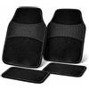 VENTUX GEAR Set 4 Tappetini Auto Universali in Moquette Antiscivolo || Colore Nero || Anteriori e Posteriori || Protezione Interni Auto, Facili da Pulire